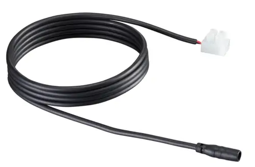 Oventrop Kabel mit zwei Steckverbindern, einem weißen Stecker mit mehreren Anschlüssen und einem schwarzen Stecker, geeignet für verschiedene Anwendungen.